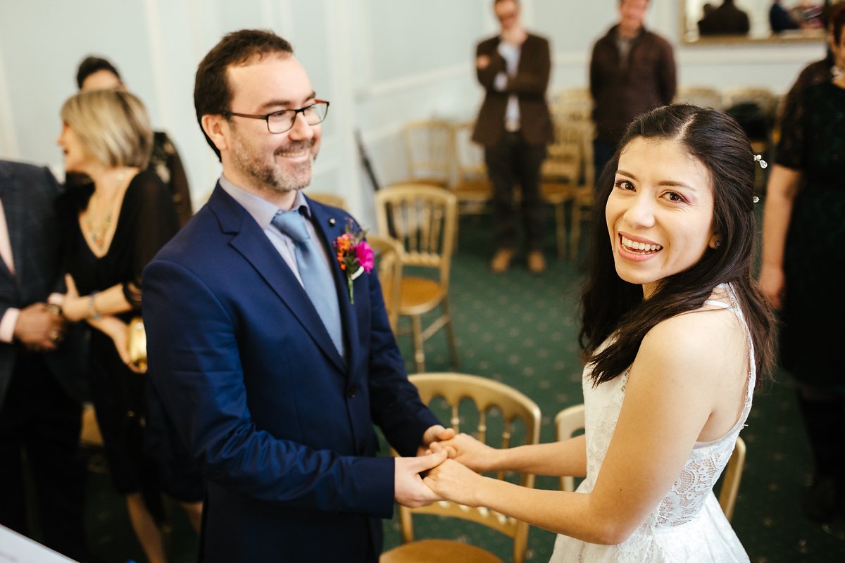 Wedding ceremony at Cambridge Town Hall