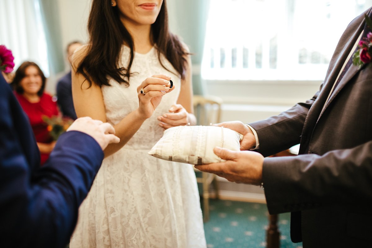 Wedding ceremony at Cambridge Town Hall