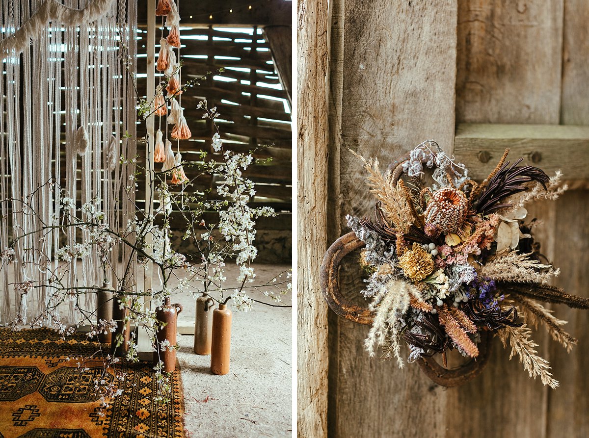 Rustic venue styling by Loubelle Macrame