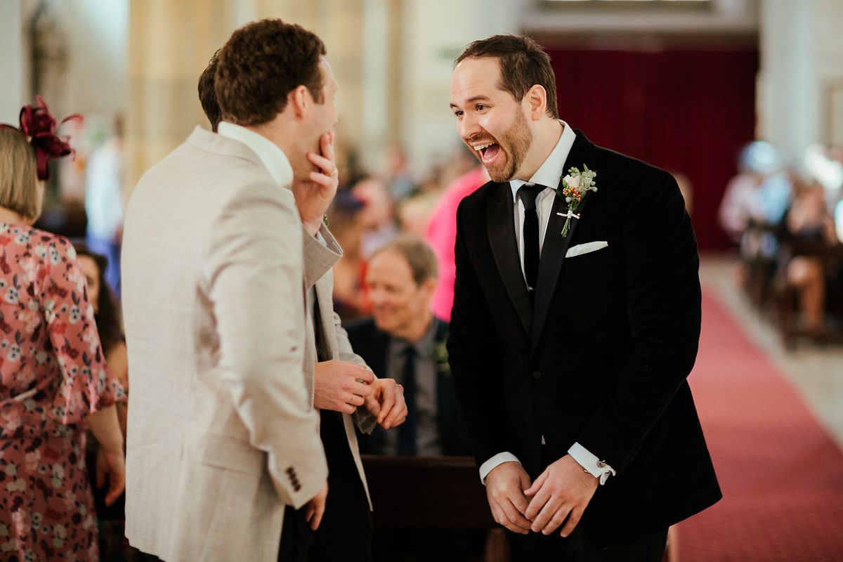 Groom nervous for a wedding day