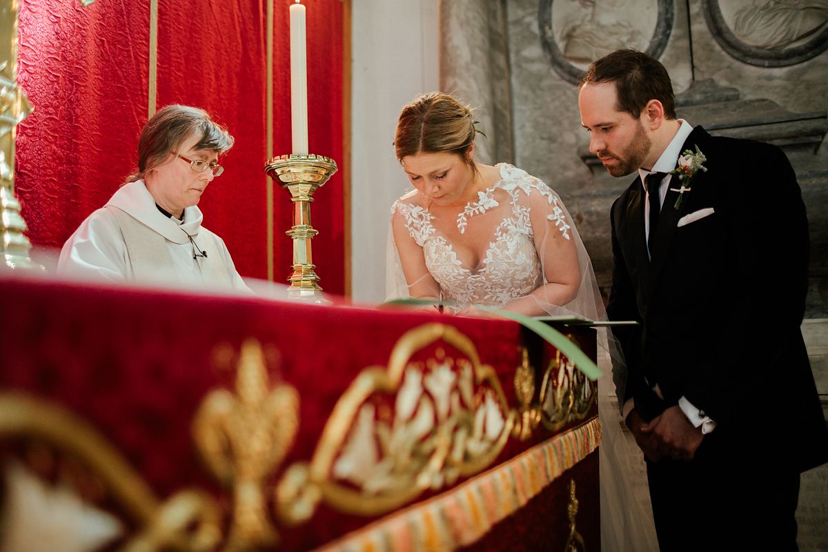 Heart warming church wedding ceremony