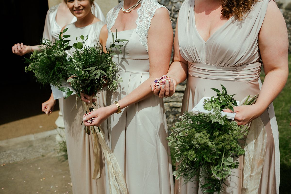 Confetti exit photo at St Mary's church in Old Amersham