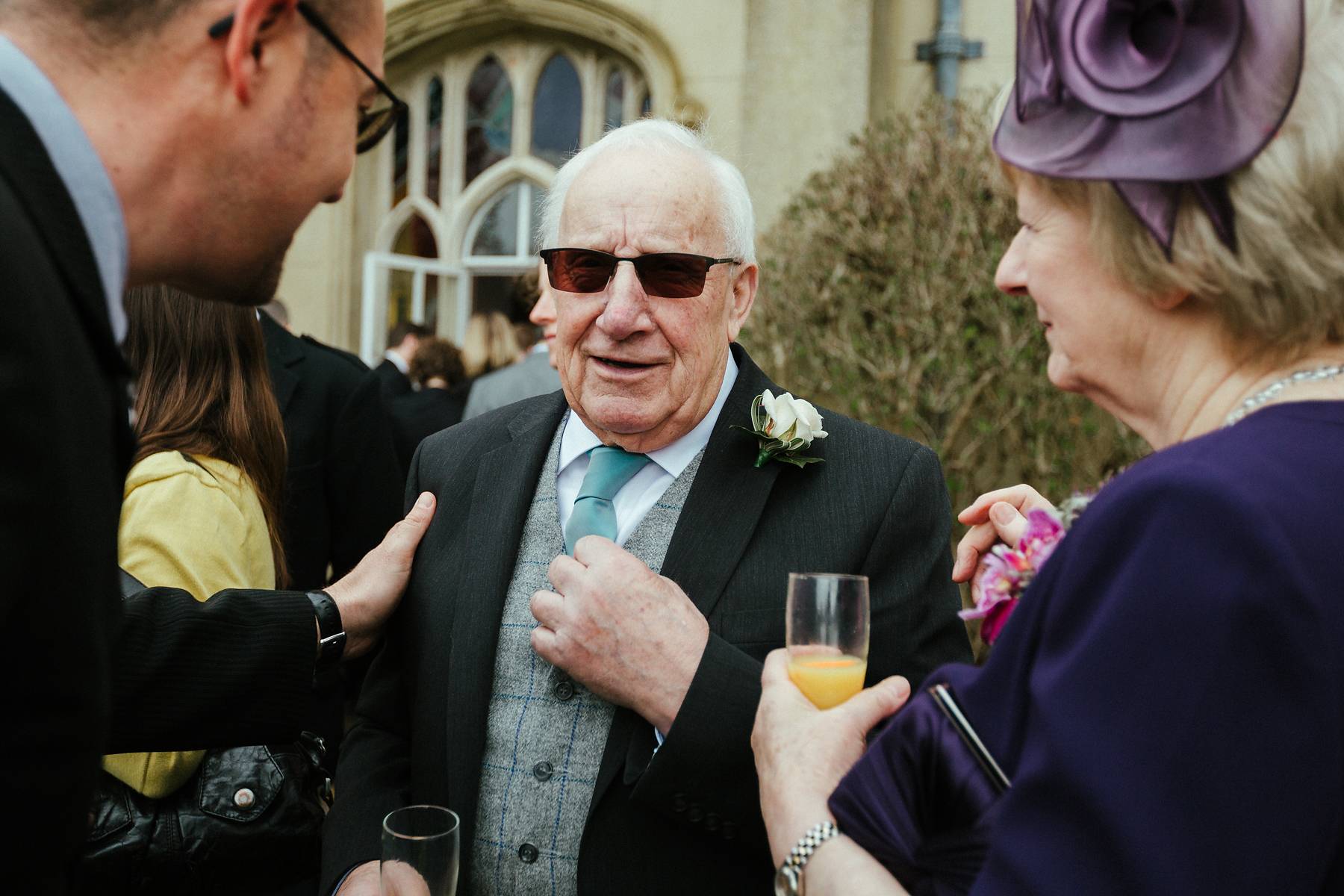 Wedding guests at Missenden Abbey