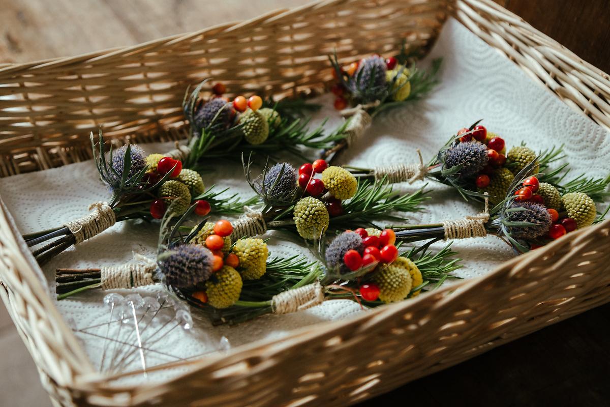 Exotic vibrant flowers for a wedding day