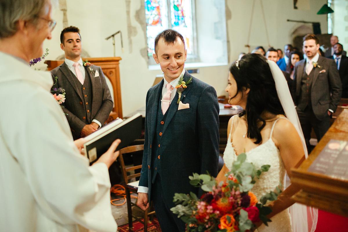 Bride enters to St Peter and St Paul Bilsington