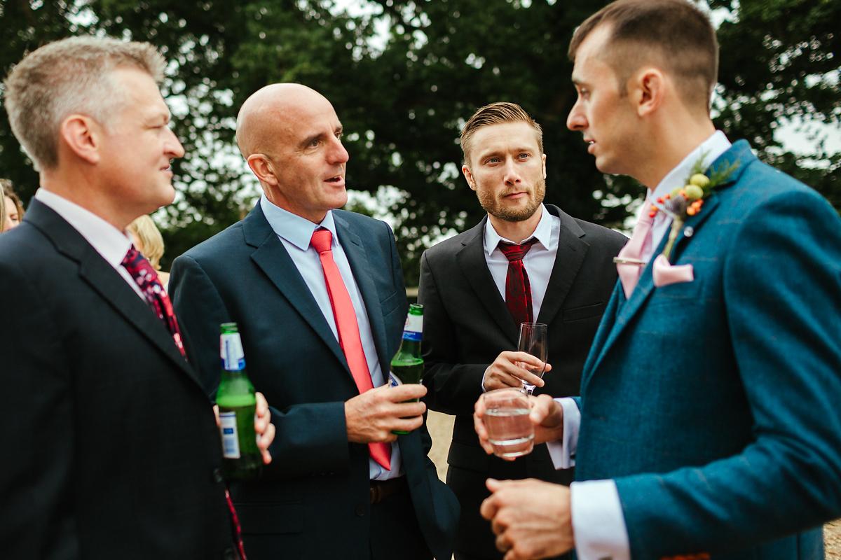 Outdoor wedding reception at Odo's Barn