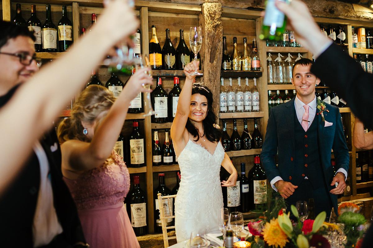 Romantic wedding photographer at Odo's Barn in Bislington