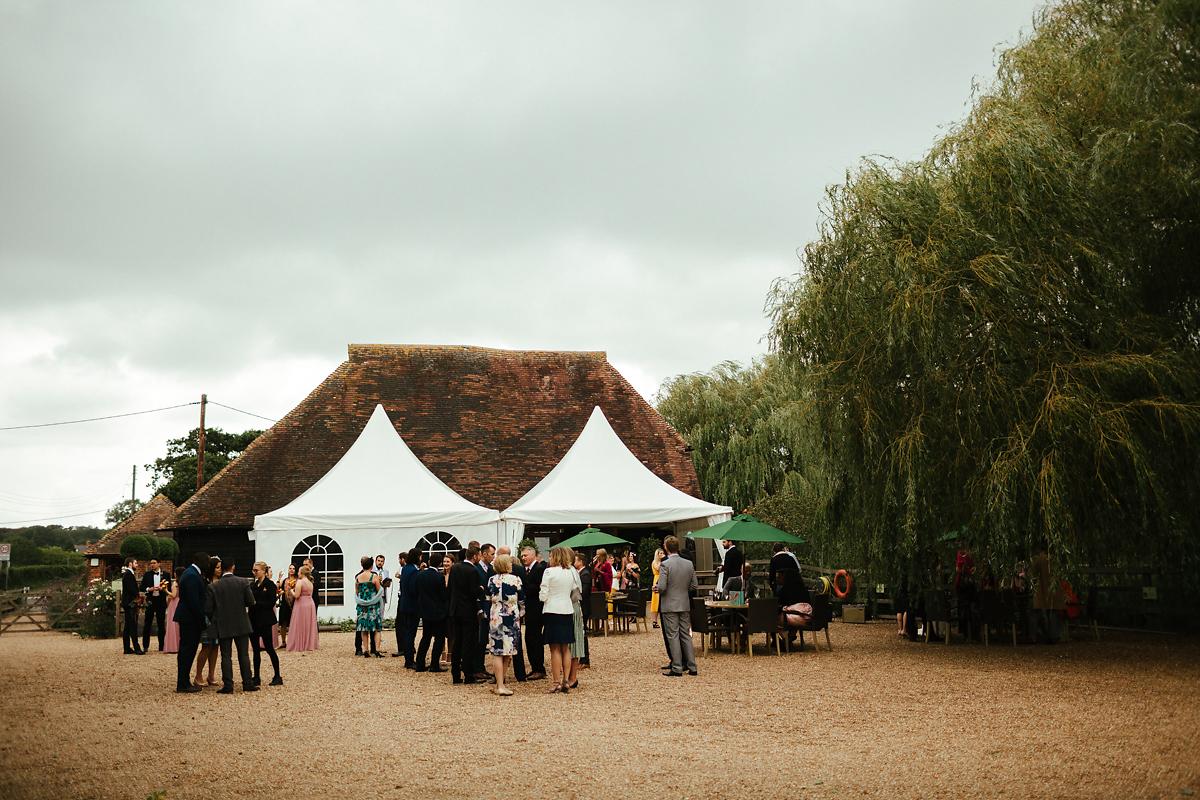 Odo's barn wedding reception area