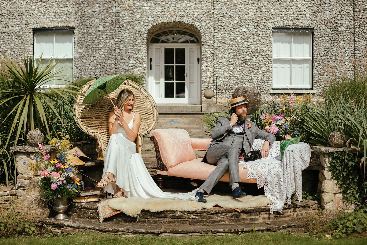 Vintage wedding venue styling in Buckinghamshire