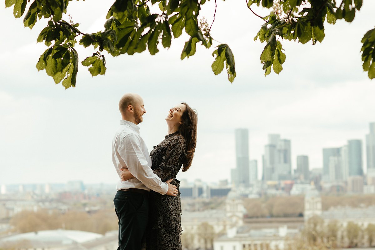 London Greenwich Park Panoramic Pre-wedding photos