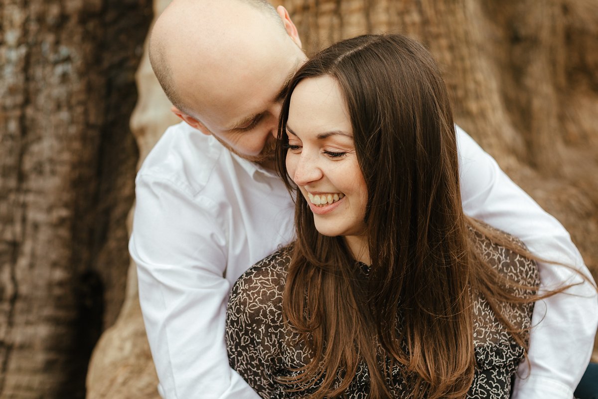 Modern and intimate London engagement photos