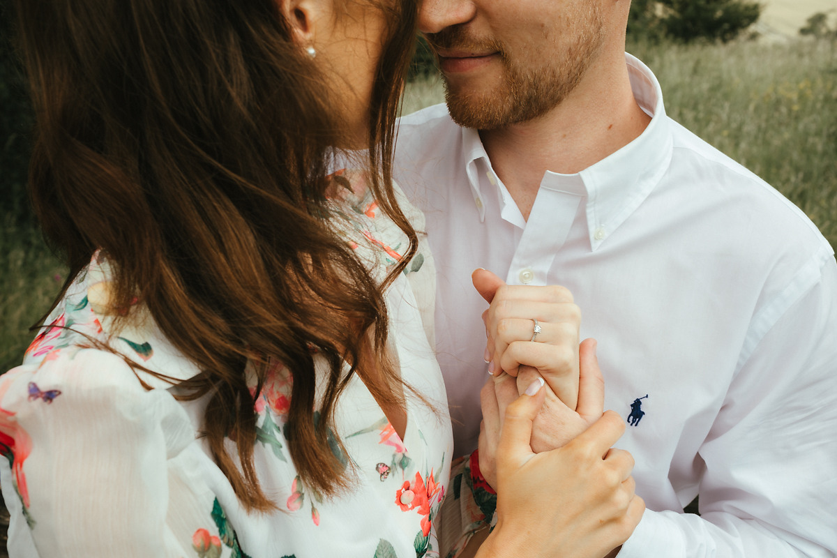 Beautiful countryside engagement photos