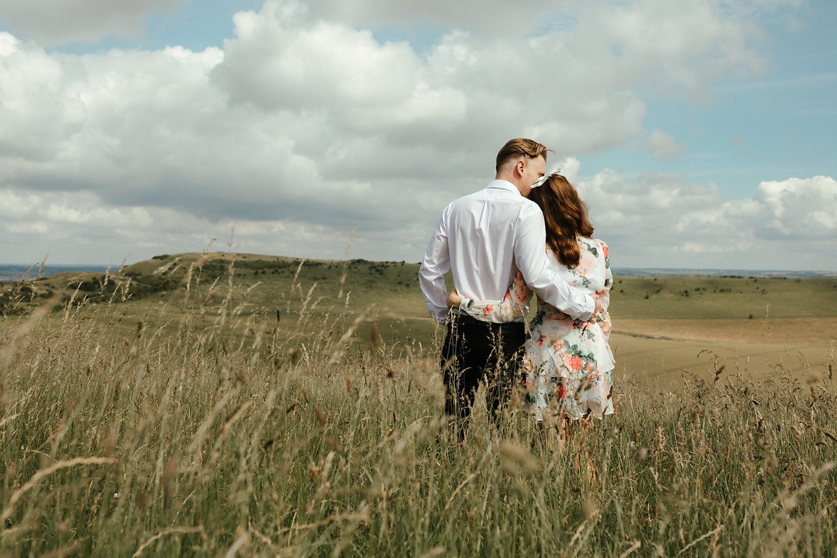 Enjoying a panoramic view with your fiancé